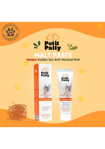 Malt Paste 100G (Kediler Için Tüy Yumağı Önleyici Anti-Hairball Malt Macunu)