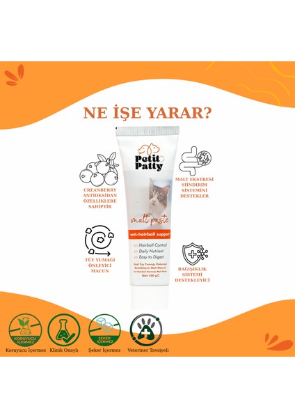 Malt Paste 100G (Kediler Için Tüy Yumağı Önleyici Anti-Hairball Malt Macunu) fiyatları