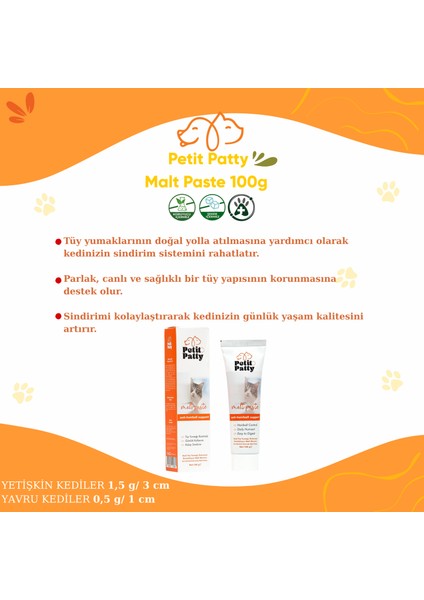 Malt Paste 100G (Kediler Için Tüy Yumağı Önleyici Anti-Hairball Malt Macunu) fırsatları