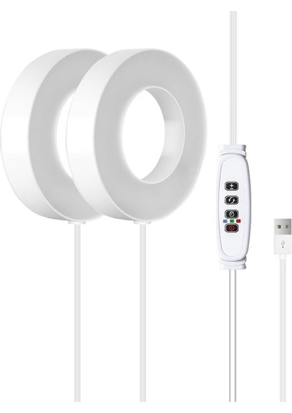 Tam Spektrumlu LED Yetiştirme Işığı Otomatik Açma/kapama Zamanlayıcısı Tavan Dolap Altı Halo Bitki Yetiştirme Lambası Kırmızı ve Mavi Işık 2 Adet (Yurt Dışından)