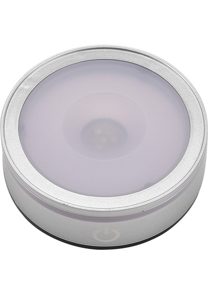 3D Kristal Cam Sanat Fotoğraf Çerçevesi Gümüş Içbükey Için Hassas Dokunmatik Yuvarlak Renkli Standlı LED Işık Tabanı (Yurt Dışından)