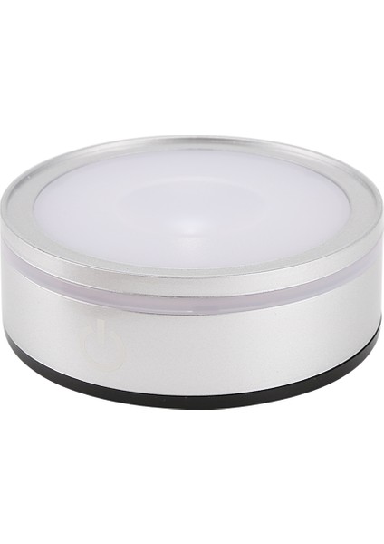 3D Kristal Cam Sanat Fotoğraf Çerçevesi Gümüş Içbükey Için Hassas Dokunmatik Yuvarlak Renkli Standlı LED Işık Tabanı (Yurt Dışından) modelleri