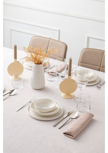 İstanbul Porselen Akis 18 Parça 6 Kişilik Yemek Takımı