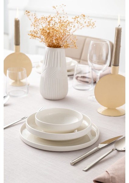 İstanbul Porselen Akis 18 Parça 6 Kişilik Yemek Takımı