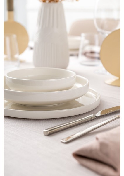 İstanbul Porselen Akis 18 Parça 6 Kişilik Yemek Takımı