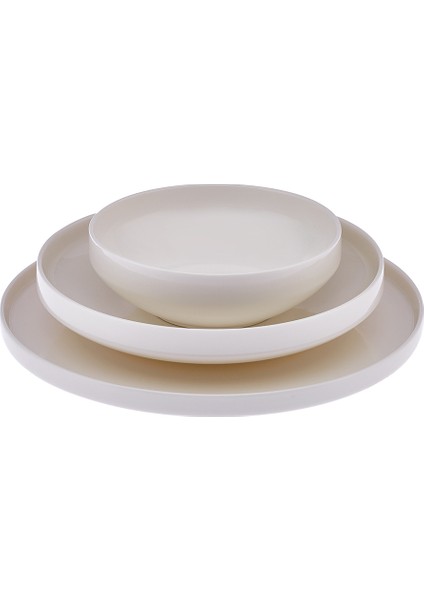 İstanbul Porselen Akis 18 Parça 6 Kişilik Yemek Takımı