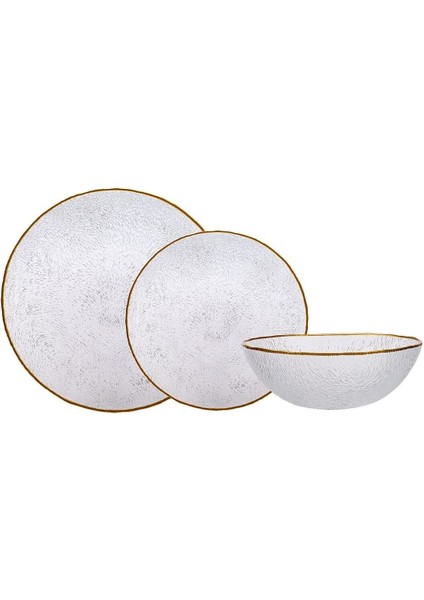 Cindy 12 Parça Opal Cam Yemek Takımı, 4 Kişilik – Gri, Sade ve Yuvarlak Tasarımlı Sofra Seti