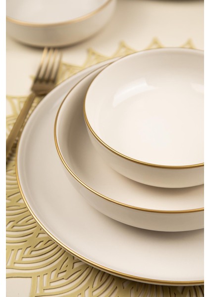 Moderna 16 Parça Beyaz Yemek Takımı – 4 Kişilik Şık ve Dayanıklı Porselen Sofra Seti