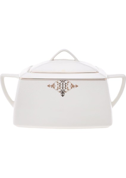 Milania Square Bone Porselen 60 Parça 12 Kişilik Beyaz Kare Yemek Takımı – Zarif ve Modern Tasarım