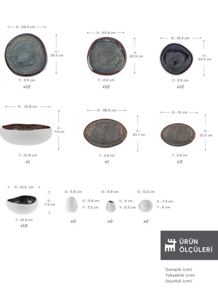 Red Carpet Earth Collection Galactic White 59 Parça 12 Kişilik Beyaz Stoneware Yemek Takımı – Şık ve Sade Tasarım