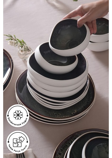 Red Carpet Earth Collection Galactic White 59 Parça 12 Kişilik Beyaz Stoneware Yemek Takımı – Şık ve Sade Tasarım