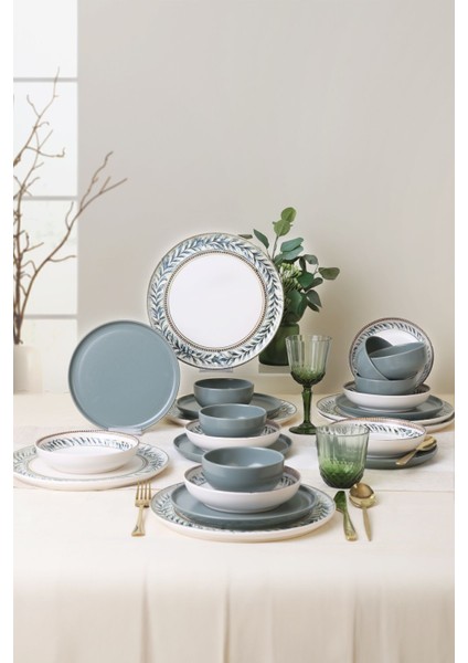 Green Frame Yemek Takımı 24 Parça 6 Kişilik 21635-36