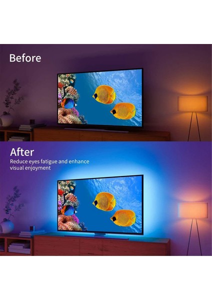 2 Adet LED Işık Şeridi 39.37 Inç USB 5V 5050RGB Su Geçirmez Entegre Işık Şeridi Akıllı Tv Arka Plan Işığı (Yurt Dışından) fırsatları