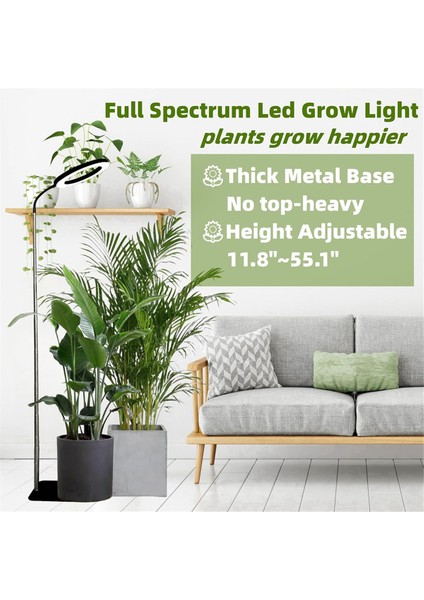 160 mm Tam Spektrum 72 LED Kısılabilir Bitki Yetiştirme Işığı Tam Spektrum Bitki Işığı Bitki Dolgu Işığı 3 Kısılabilir Mod Zamanlayıcı, B (Yurt Dışından) fiyatları
