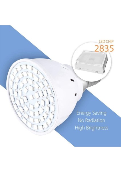80 Led'li Tam Spektrumlu Bitki Işıkları 220V Iç Mekan Bitkileri, Sukulentler, Çiçekler, Sera ve Hidroponik Bitkiler Için Büyüme Ampulü, B22 (Yurt Dışından) fiyatları