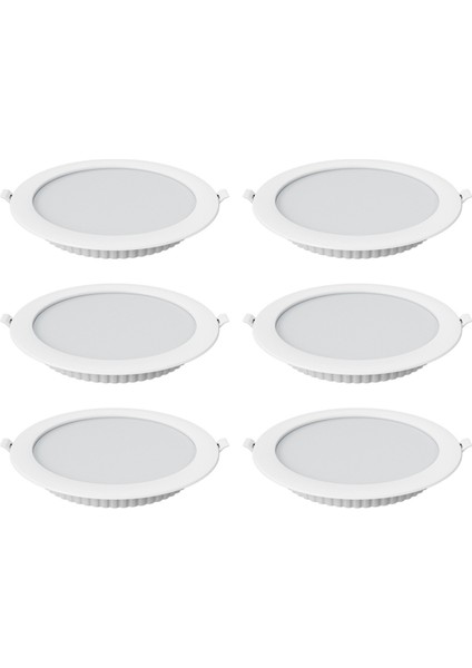 6 Adet 12W LED Gömme Yuvarlak Tavan Spot Işığı Iç Mekan Yatak Odası Ev Dekoratif Aydınlatma Sıcak Işık (Yurt Dışından)