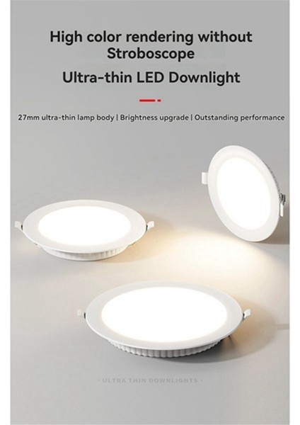 6 Adet 12W LED Gömme Yuvarlak Tavan Spot Işığı Iç Mekan Yatak Odası Ev Dekoratif Aydınlatma Sıcak Işık (Yurt Dışından) fırsatları