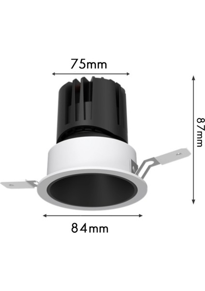Odaklanma Spot Işığı Ayarlanabilir Işın Açısı Gömme Işık 10W 220V Yuvarlak Alüminyum Alaşımlı Gömme Işıklar D (Yurt Dışından) modelleri