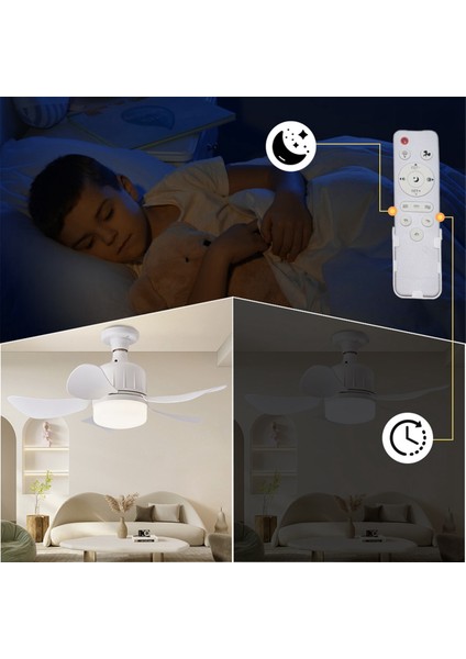 Uzaktan Kumandalı E27 LED Tavan Vantilatörü Işığı, Kısılabilir, Oturma Odası, Çalışma Odası, Ev Kullanımı Için Uygun, 85-265V (Yurt Dışından) fiyatları