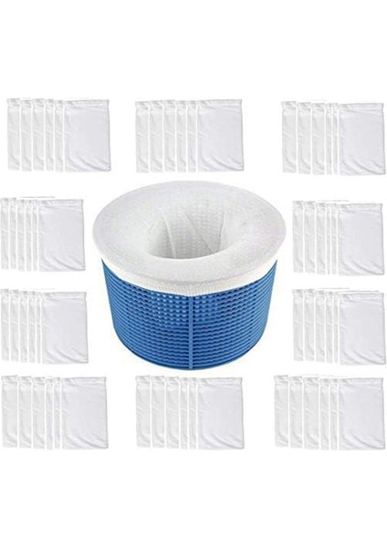 Yüzme Havuzları Skimmer Sepet Çantası Elastik Filtre Beyaz Esneklik Ayırıcı Havuz Skimmer Net Ince Örgü Net Çanta (Yurt Dışından)