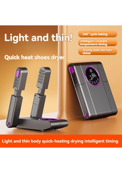 Ayakkabı Kurutma Makinesi Taşınabilir Elektrikli Ayakkabı ve Bot Kurutma Makinesi 180° Katlanabilir Tasarım Akıllı Ekran Ayakkabı, Eldiven, Şapka, Çorap, Abd Fişi (Yurt Dışından) fiyatları