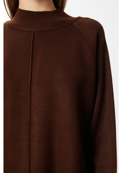 Şık Triko Kazak Pantolon Takım LMU0001 Kahverengi modelleri