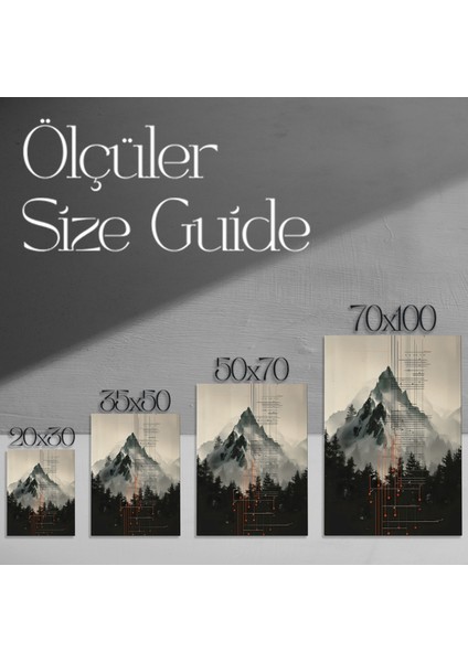 Soyut Dağ Manzarası Tablosu modelleri