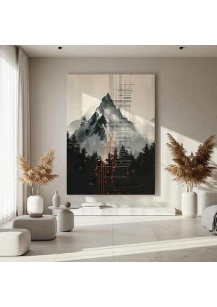Soyut Dağ Manzarası Tablosu fırsatları