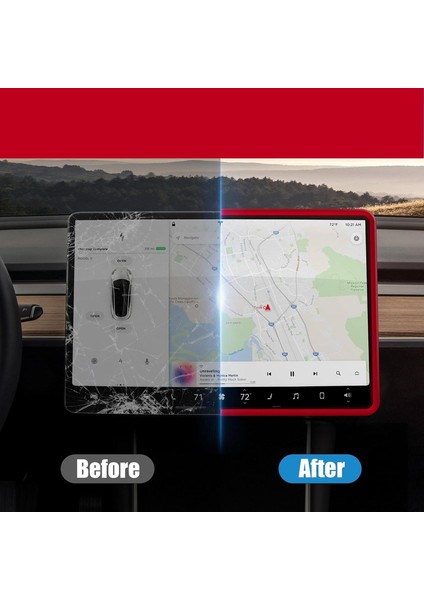 Tesla Model 3/y Iç Aksesuarlarla Uyumlu Ekran Kenar Koruyucu Çerçeve (Yurt Dışından) indirimleri
