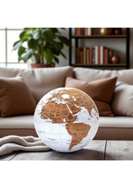 Vintage Karamel Dünya Küresi – Ayaksız Dekoratif Model Vip