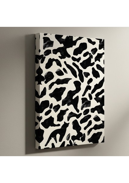Soyut Siyah Beyaz Desen Tablosu