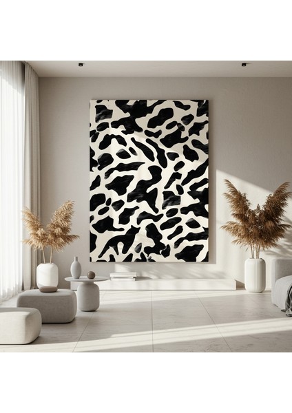 Soyut Siyah Beyaz Desen Tablosu fırsatları