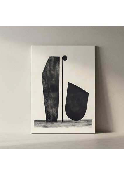 Soyut Geometrik Siyah Beyaz Sanat Tablosu fiyatları
