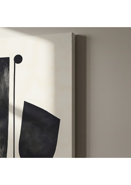 Soyut Geometrik Siyah Beyaz Sanat Tablosu indirimleri