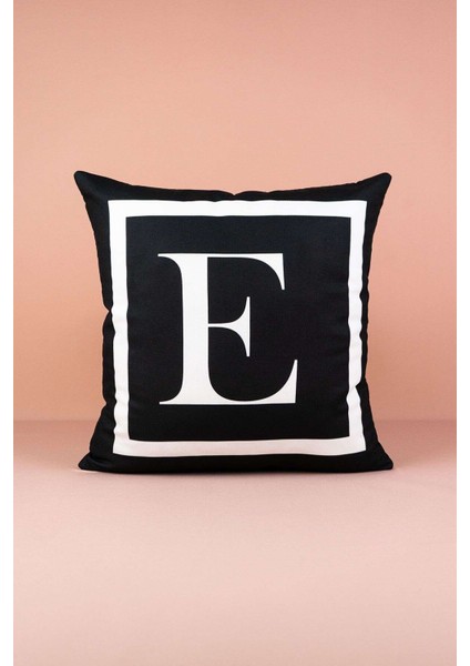 E Harfi Desenli Dekoratif Kırlent Kılıfı 43x43 cm – Salon ve Yatak Odası Dekoru İçin Şık Tasarım fiyatları