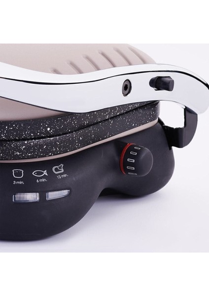 Castron 1800 W Çift Taraflı Alüminyum Plakalı Bej Renk Tost ve Izgara Makinesi – Ev ve Ofis Kullanımı indirimleri