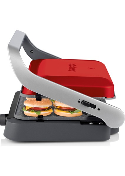 AR2027 Tostçu Delux 1800 W Çift Taraflı Granit Efektli Yanmaz Yapışmaz Plakalı Kırmızı Izgara ve Tost Makinesi indirimleri