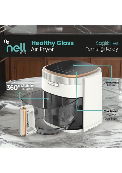 EP9930 Can Airfryer 4,5 Lt Tek Hazneli, Dokunmatik Kontrol, Otomatik Kapanma ve Temperli Cam ile Sağlıklı Yemek Pişirme indirimleri