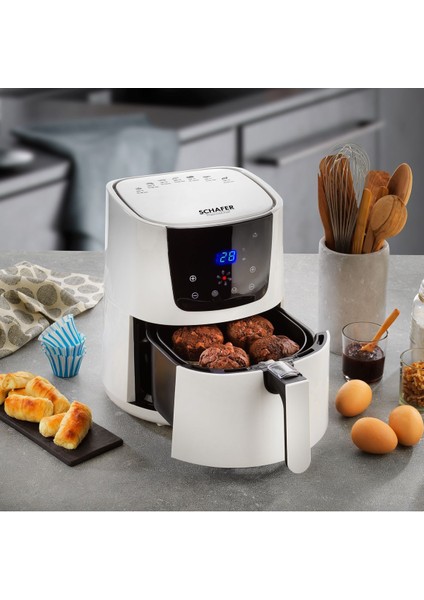Thermochef 3.5 L Dijital Airfryer – Tek Hazneli, LED Ekranlı, Enerji Tasarruflu ve Kolay Temizlenen Fritöz