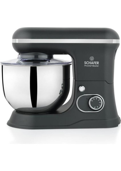 Prochef Master Standlı Mikser 1500W, 5 L Paslanmaz Çelik Hazne, LED Ekranlı, 6 Hız Ayarlı, Gümüş Renk indirimleri