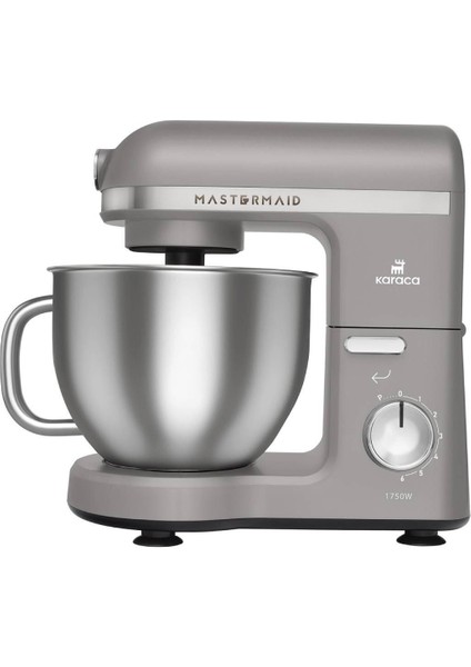Mastermaid Chef Pro Çift Kollu Stand Mikser 1750W, 5 L Paslanmaz Çelik Hazne, Storm Grey, 6 Kademeli Hız Ayarı