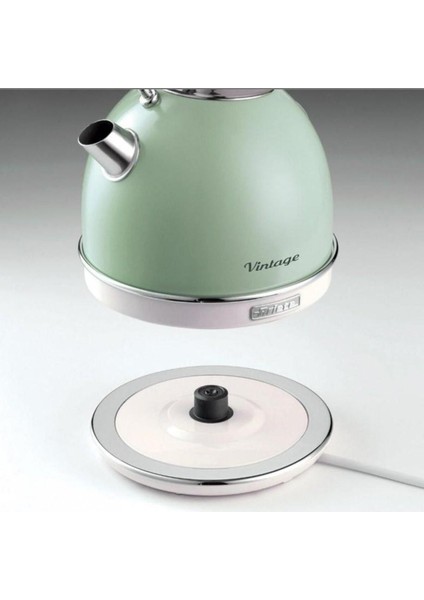 Vintage 1,7 Lt Çelik Gövdeli Kablosuz Su Isıtıcı – 360° Dönebilir Taban, Retro Tasarım ve Hızlı Isıtma Özelliği indirimleri