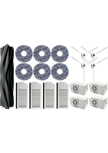 Deebot X1 OMNI/T10 Turbo Robotlu Süpürge Filtresi Yan Fırça Temizleme Bezi Yedek Parça Toz Torbası (Yurt Dışından)