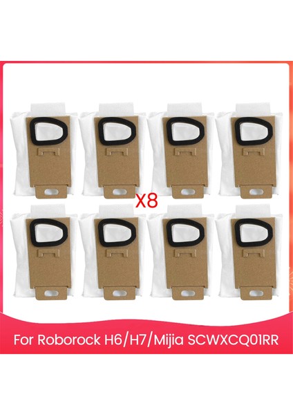 Roborock H6/h7/mijia SCWXCQ01RR Elektrikli Süpürge Aksesuarları Yedek Parçaları Için 8 Adet Toz Torbası (Yurt Dışından)
