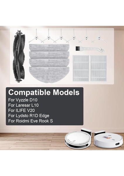 Vyzzle D10 Laresar L10 Ilıfe V20 Lydsto R1D Edge Roidmi Eve Rook S Robot Süpürge Için Yedek Aksesuar Kiti (Yurt Dışından) fiyatları