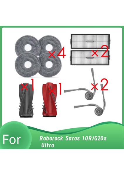 Roborock Saros 10R/G20S Ultra Elektrikli Süpürge Yedek Parça Seti Için 10 Adet Temizleyici Parça Değişimi (Yurt Dışından)