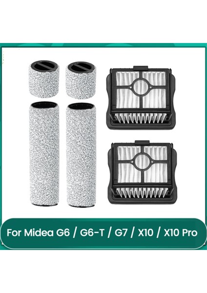 Midea G6 / G6-T / G7 / X10 / X10 Pro Zemin Fırçalama Makinesi Yedek Aksesuarları Yedek Parçaları Için Rulo Fırça Hepa Filtresi (Yurt Dışından)