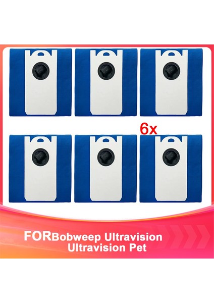 Bobsweep Ultravision ve Ultravision Pet Otomatik Boşaltma Robot Süpürgesi Için Uyumlu 6 Adet Toz Torbası Yedek Parça Aksesuarları (Yurt Dışından)