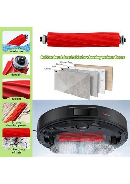Roborock Q Revo Maxv/q Revo S/q Revo Pro Yedek Parçaları Ana Yan Fırça Toz Torbası Hepa Filtre Paspas Bezleri A (Yurt Dışından) modelleri