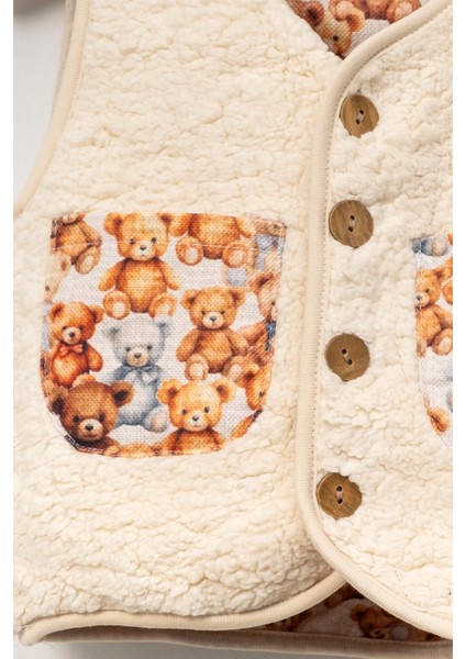 Desenli Polar Çocuk Yelek 1-4 Yaş fiyatları